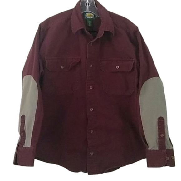 CABELA'S Long Sleeve Canvas Button Front Shirt Shacket two-tone - Picture 1 of 4